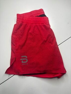 Womens Bjorn Daehlie Pink Running shorts with compression shorts size medium